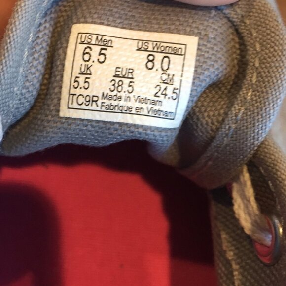 8 Vans Sneakers Gray with Pink Trim - Picture 7 of 7